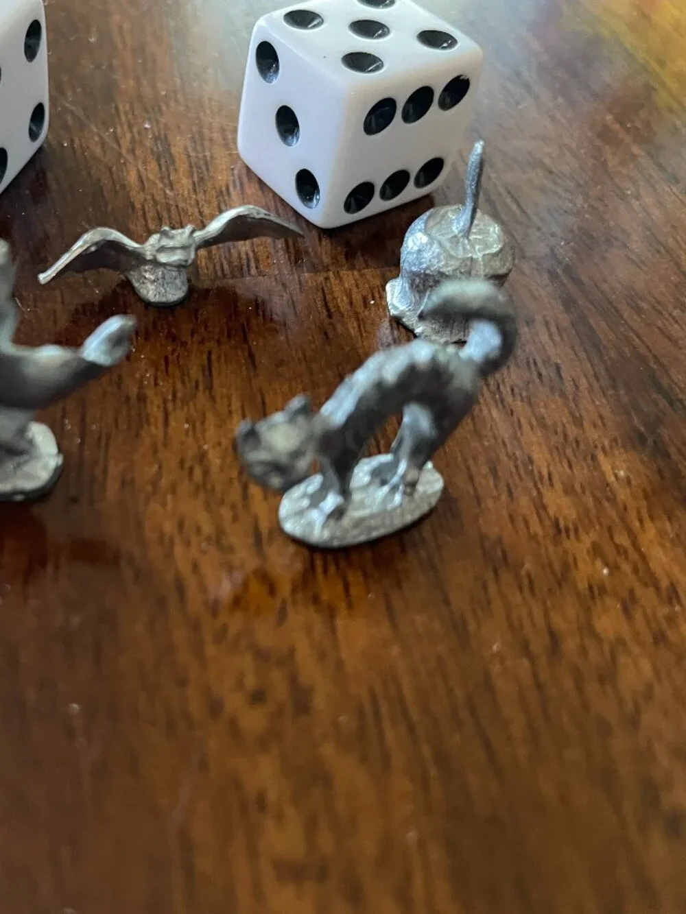 Monopoly Halloween Replacement Metal Pieces Set of 6 W/Dice